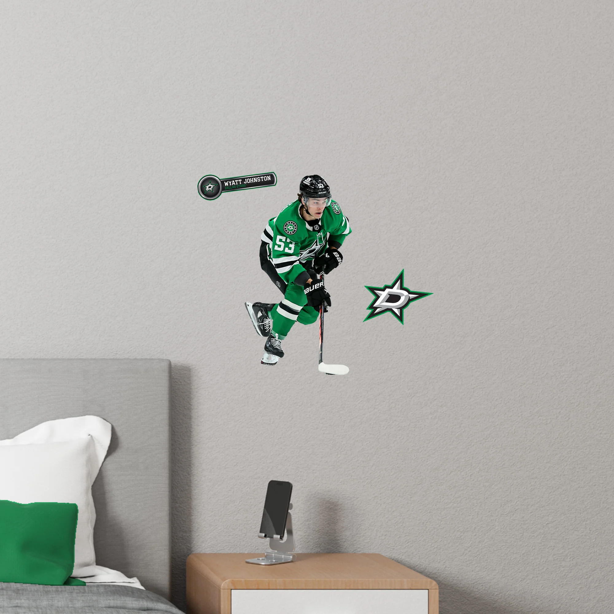 Wyatt Johnston - RealBig Collection - Official NHL - Dallas Stars - Reusable Vinyl Wall Decals - Image 6