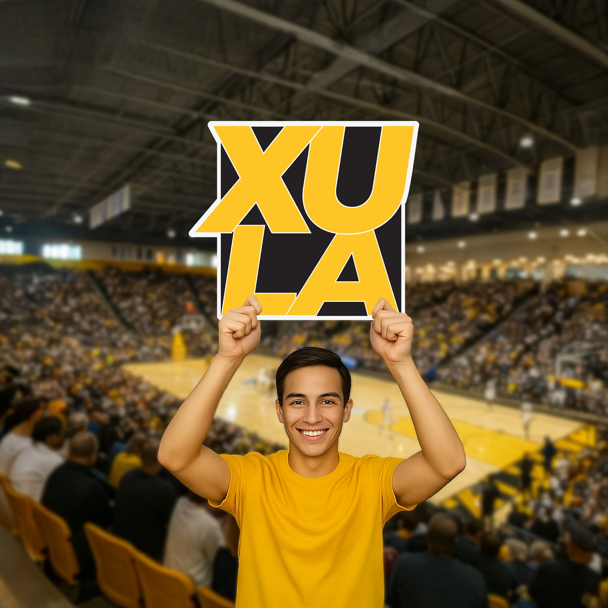 XULA Gold Rush Logo - Big Head - Official NCAA - Foam Core Cutout - Image 4