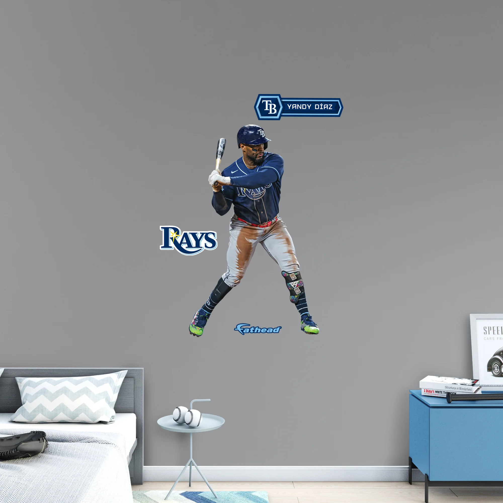Yandy Díaz - RealBig Collection - Official MLB - Tampa Bay Rays - Reusable Vinyl Wall Decals - Image 5