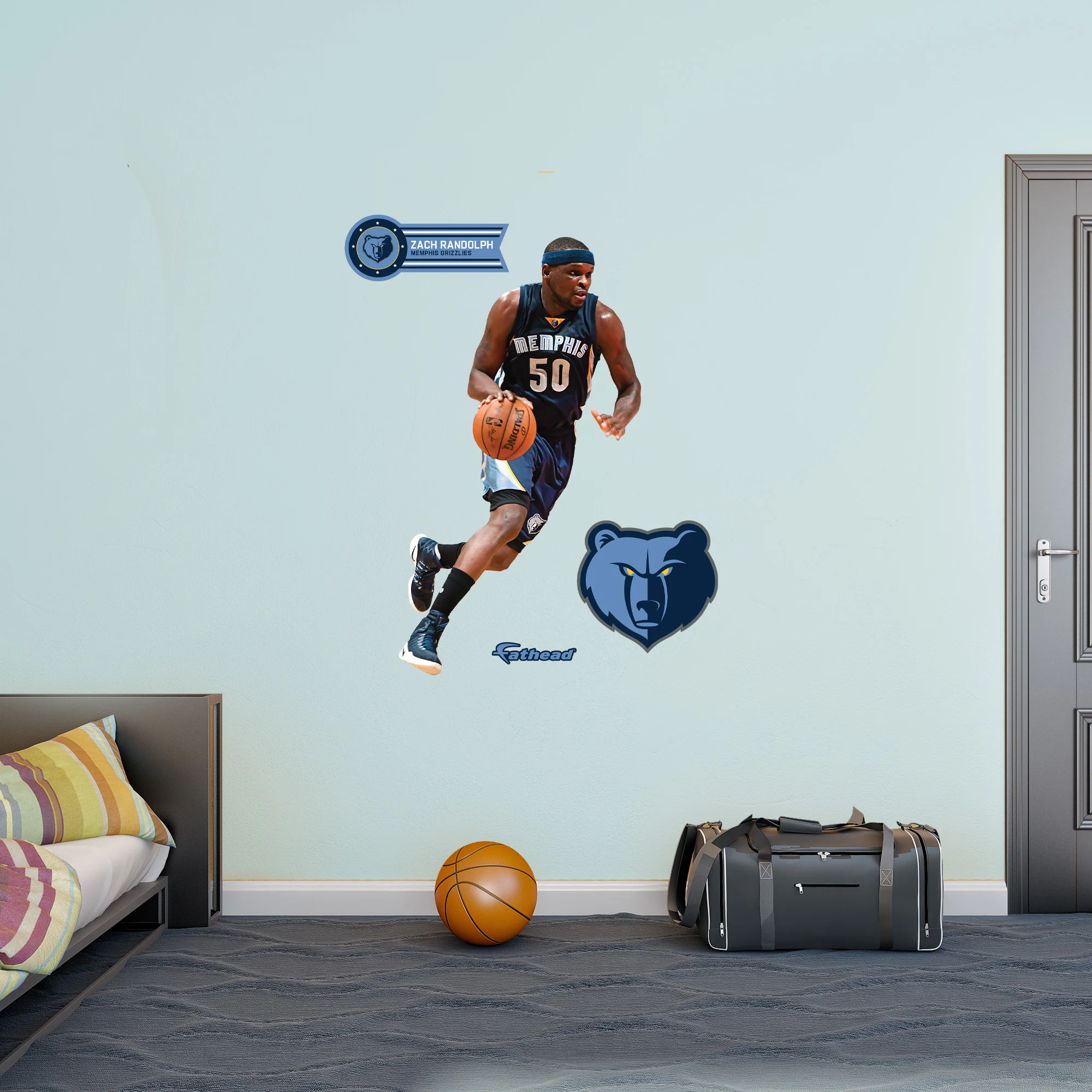 Zach Randolph Legend - RealBig Collection - Official NBA - Memphis Grizzlies - Reusable Vinyl Wall Decals - Image 5